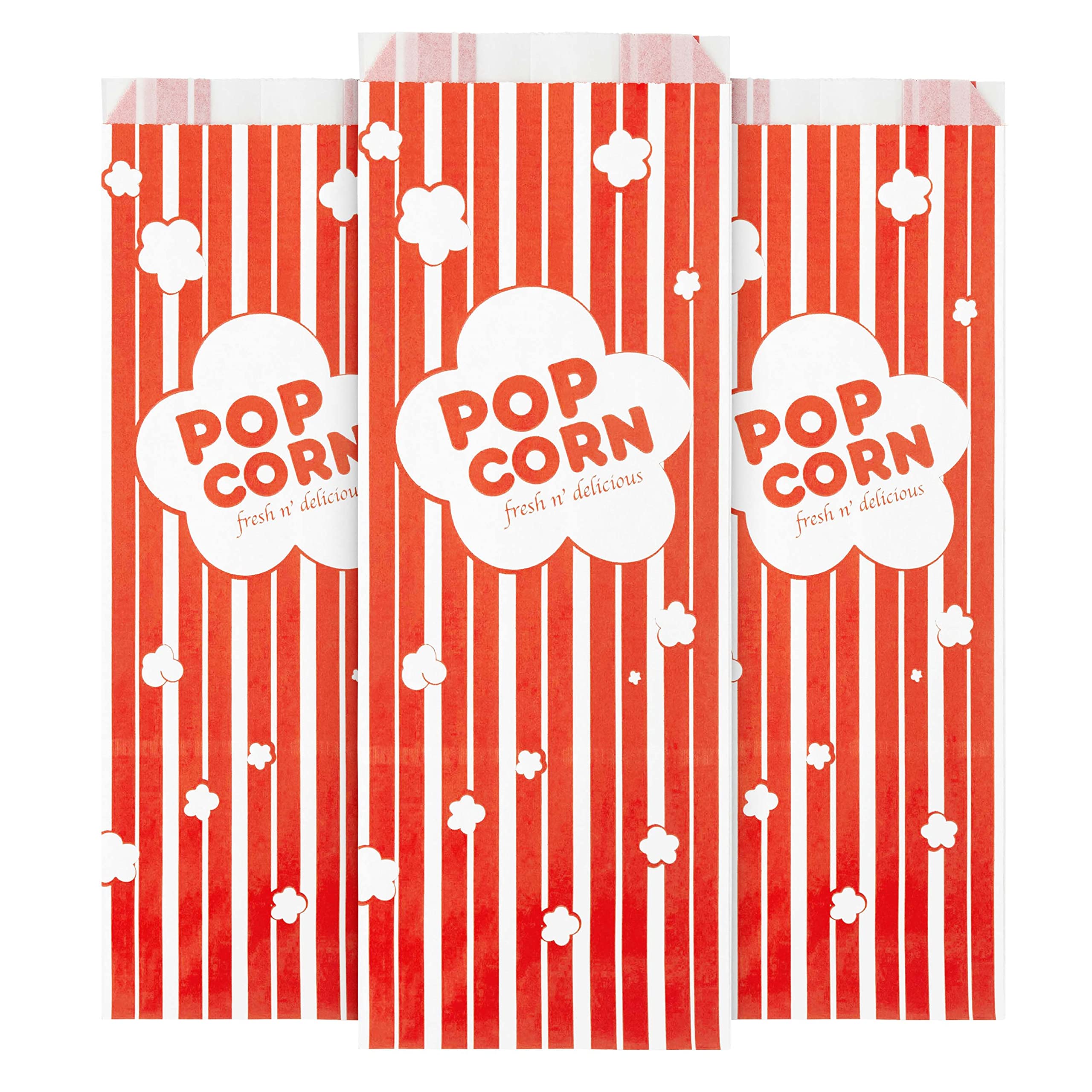 Bolsas Para Palomitas Stock Your Home  Papel De 2 Onzas (100 Unidades)  Rojo Y Blanco - Venta Internacional.