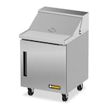 Mesas Refrigeradas de Preparación Rhino Mersal-27 Gris 6.9 Pies³ 1 Puerta 0-4 °c Acero Inoxidable Gas R-290