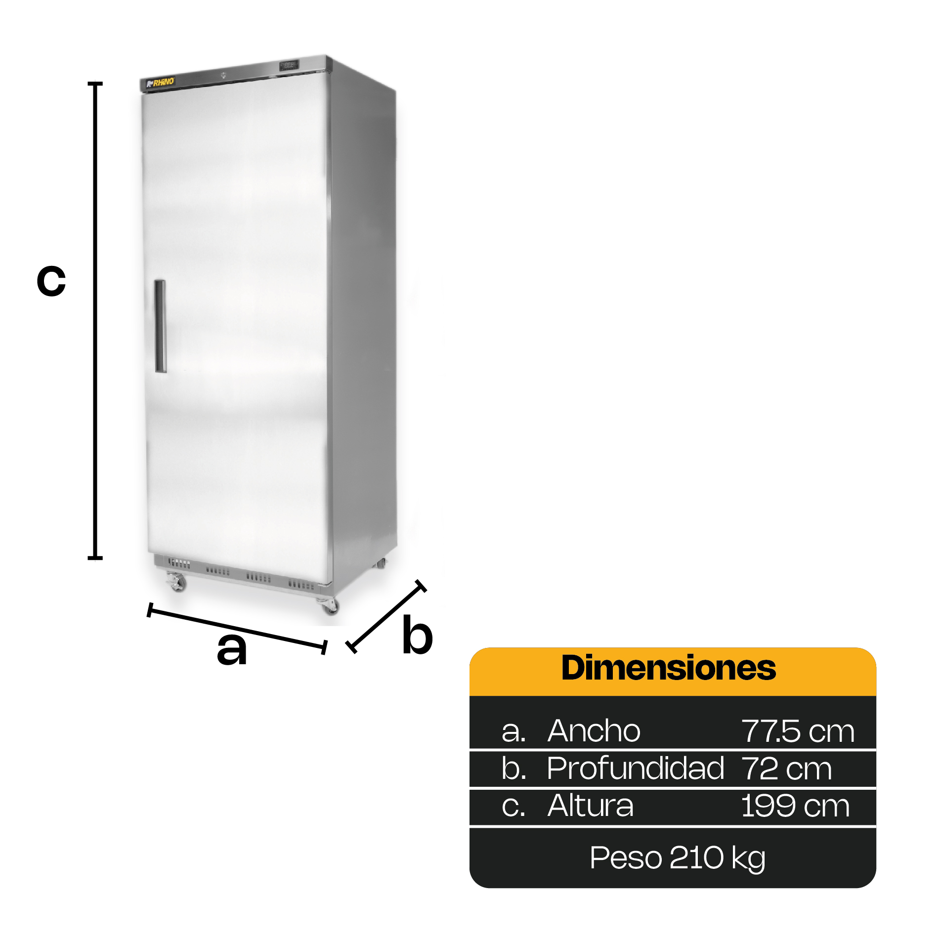 Foto 6 | Refrigerador Vertical Rhino Revesol-23 Capacidad 23 Pies Cúbicos