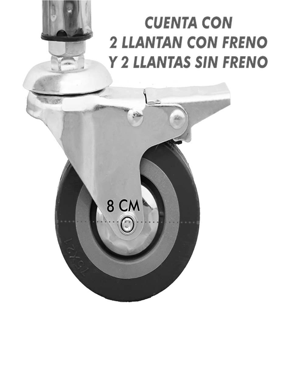 Foto 4 | Carro de Servicio para Hospital Acero Inoxidable