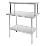 Mesa Trabajo Repisa Acero Inoxidable Ajustable 110x60x131.5