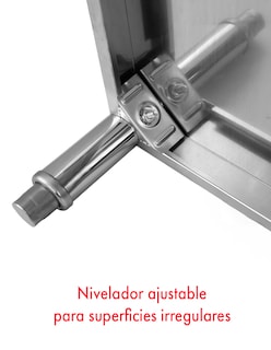 Foto 3 | Mesa Con Repisa Doble Entrepaño Mindejal Mcr-062 Gris De Acero Inoxidable Con Repisa Y Doble Entrepaño