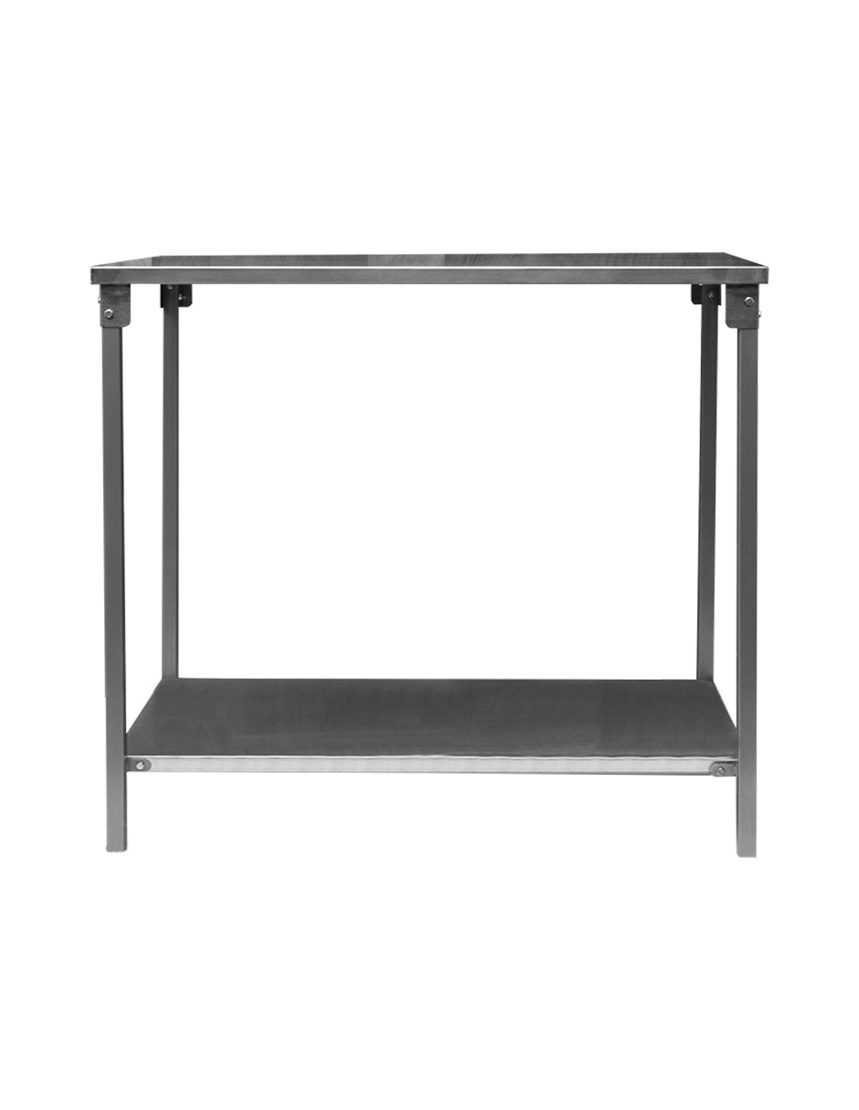 Foto 3 pulgar | Mesa Especial Mindejal Misla-48 Gris De Acero Inoxidable 95x48x90cm