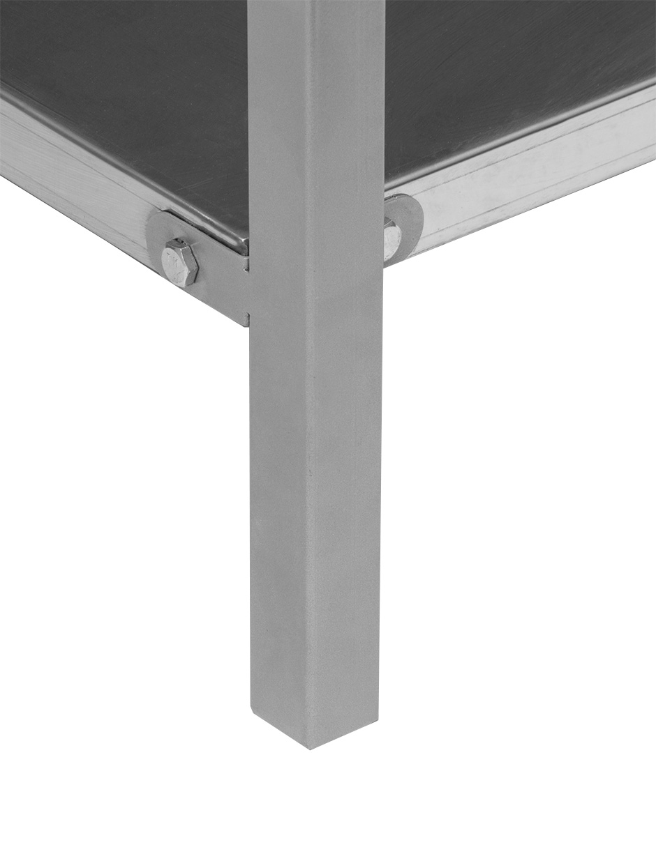 Foto 4 pulgar | Mesa Especial Mindejal Misla-48 Gris De Acero Inoxidable 95x48x90cm