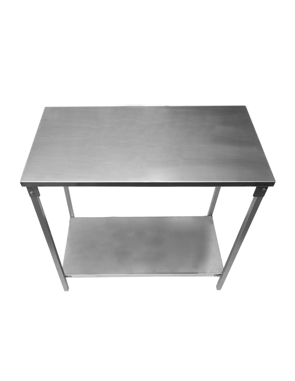 Foto 5 pulgar | Mesa Especial Mindejal Misla-48 Gris De Acero Inoxidable 95x48x90cm