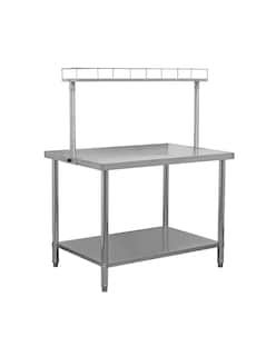 Foto 4 | Mesa Con Barandal Mindejal Mt-bar110 Gris De Acero Inoxidable Con Barandal 110x80