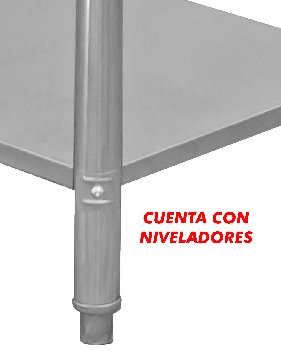 Foto 5 | Mesa A Pared Mindejal Wb001 Gris De Acero Inoxidable A Pared 120x60 Cm