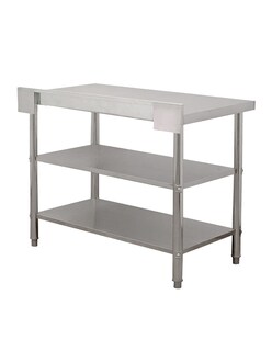 Foto 8 | Mesa A Pared Mindejal Wb001 Gris De Acero Inoxidable A Pared 120x60 Cm