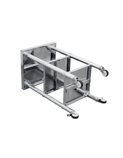 Foto 7 | Mesa Isla 50x50 Mindejal Mtt-50-50 Gris De Acero Inoxidable Con Doble Entrepaño