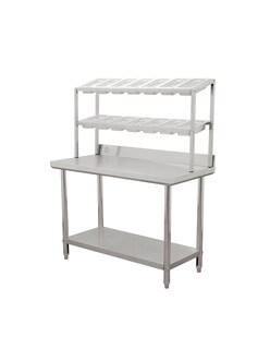 Foto 2 | Mesa Pizzera 14 Insertos Mindejal Mp-060 Gris De Acero Inoxidable Copete Desmontable