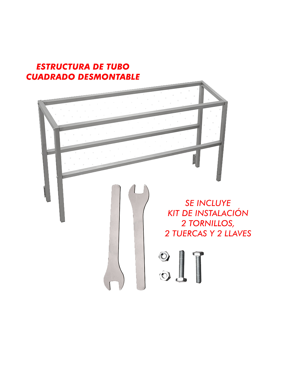 Foto 5 | Mesa Pizzera 14 Insertos Mindejal Mp-060 Gris De Acero Inoxidable Copete Desmontable