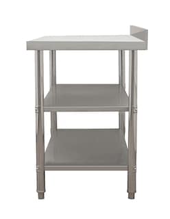 Foto 2 | Mesa A Pared Doble 146x60 Mindejal Mcr-146-2 Gris De Acero Inoxidable Doble Entrepaño