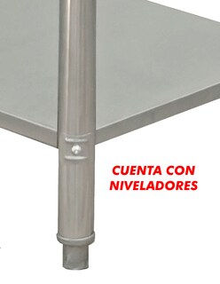 Foto 3 | Mesa A Pared Doble 146x60 Mindejal Mcr-146-2 Gris De Acero Inoxidable Doble Entrepaño