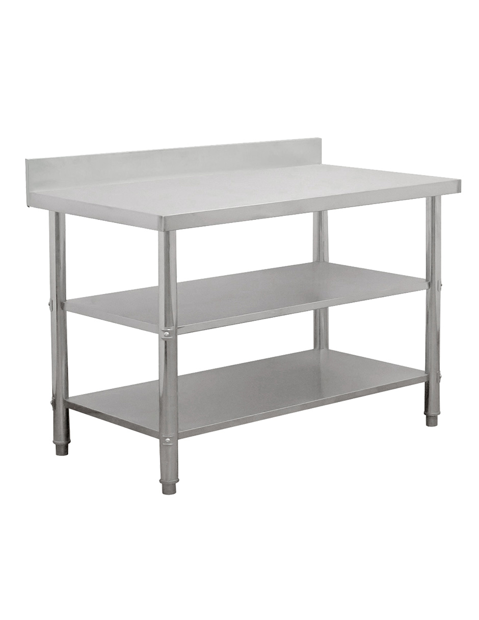 Foto 6 | Mesa A Pared Doble 146x60 Mindejal Mcr-146-2 Gris De Acero Inoxidable Doble Entrepaño