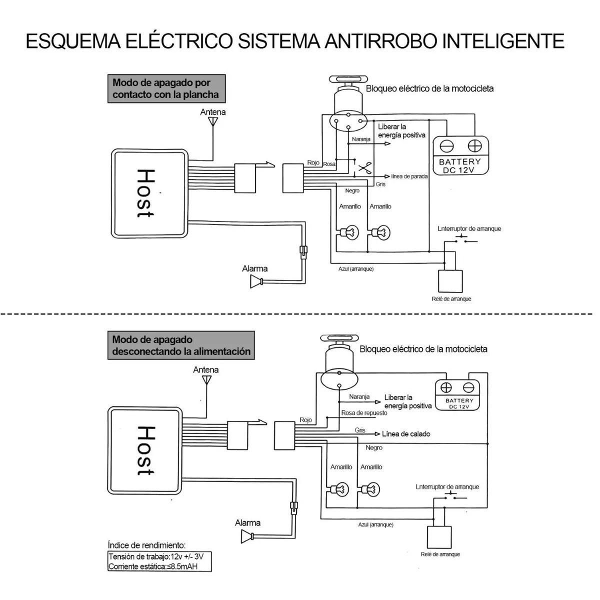 Foto 4 pulgar | Alarma Arranque Control Remoto para Moto Eo Safe Imports ESI-4969 Multicolor