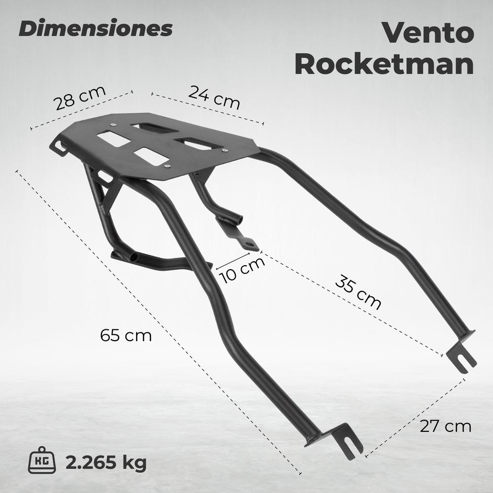 Foto 3 pulgar | Parrilla para Motocicleta Mach Vento Rocketman250 Negro