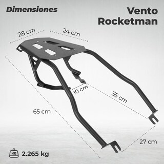 Foto 2 | Parrilla para Motocicleta Mach Vento Rocketman250 Negro