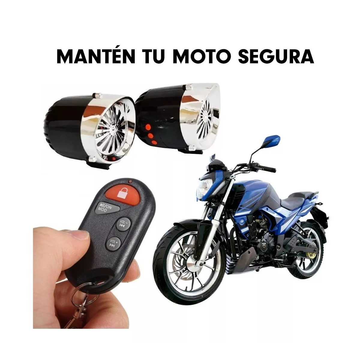 Foto 3 pulgar | Bocinas Eo Safe Imports Esi-7945 color Negro Bluetooth Alarma Altavoz Motocicleta Speaker Estéreo