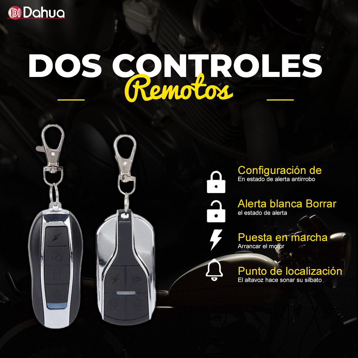 Foto 4 pulgar | Alarma de Seguridad Antirrobo para Moto Dahua