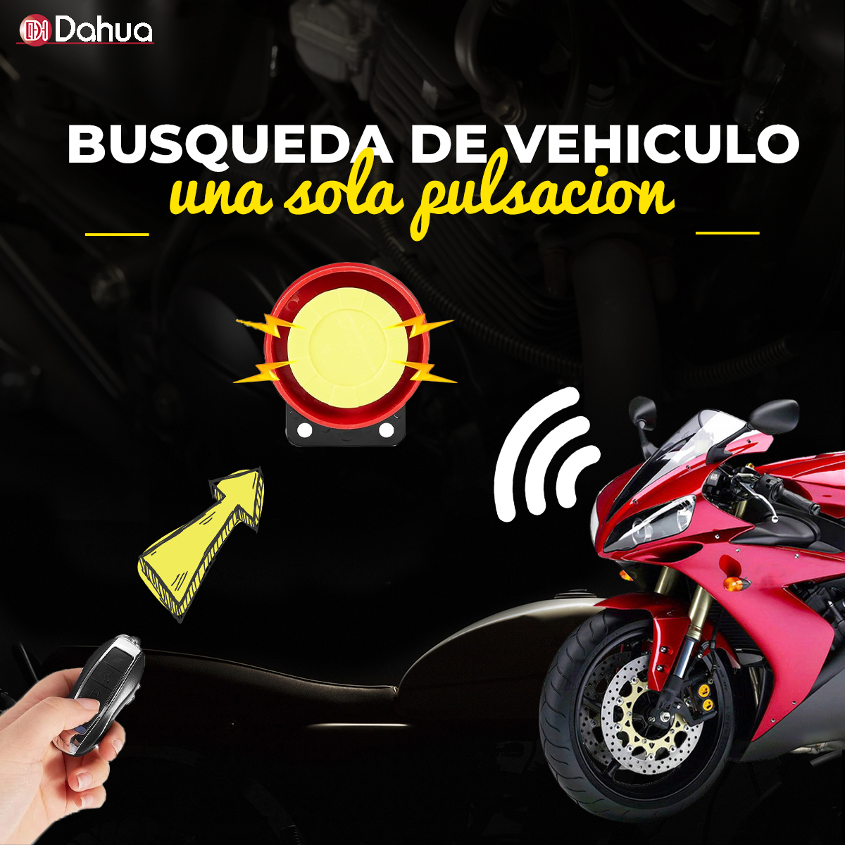 Foto 5 pulgar | Alarma de Seguridad Antirrobo para Moto Dahua
