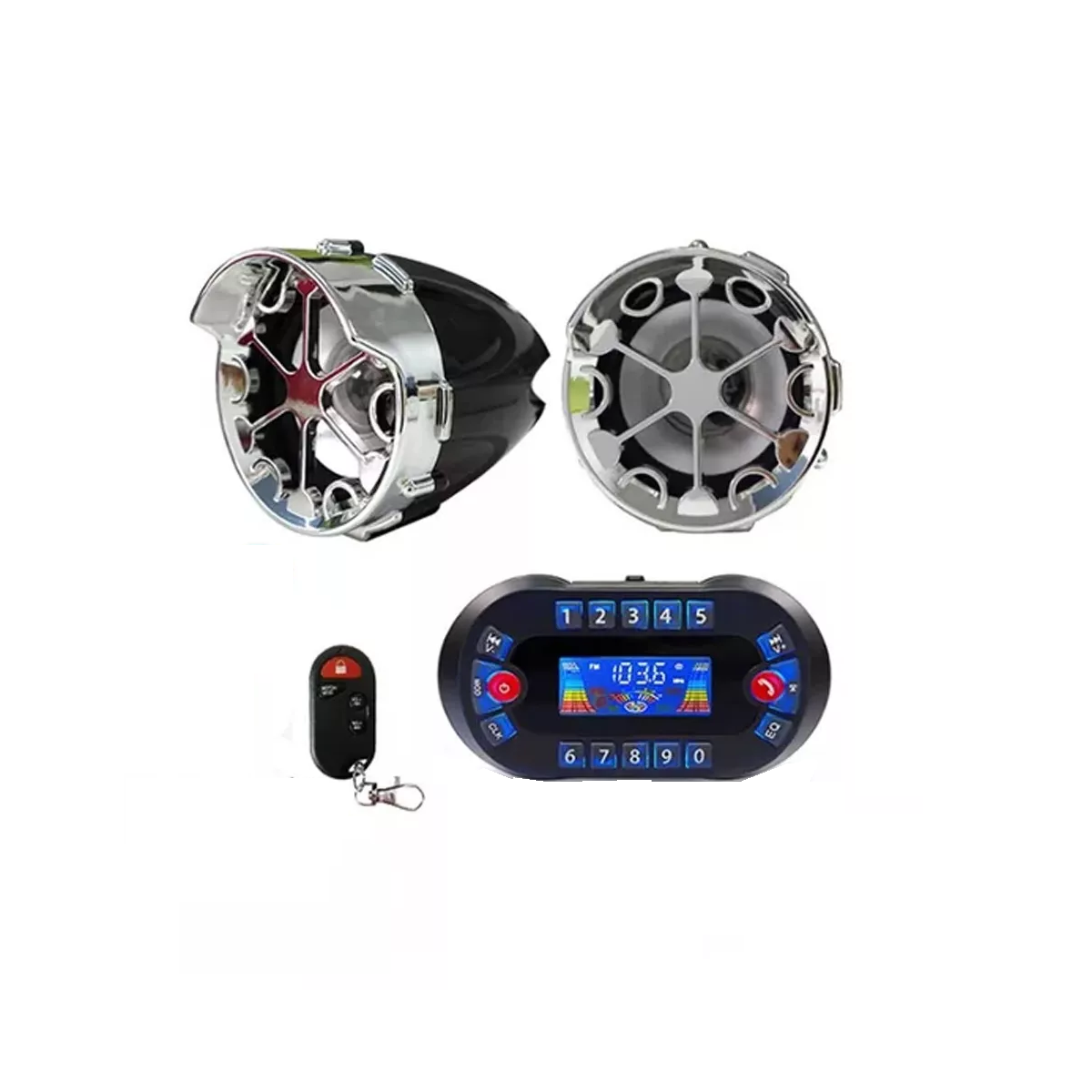 Bocinas Bluetooth Alarma Altavoz Motocicleta Estereo Eo Safe Imports Esi-15474 Multicolor