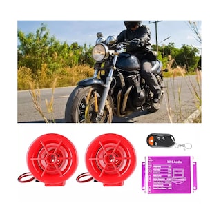Foto 3 | Bocina Alarma Moto Estereo A Prueba De Agua Usb/tarjeta Eo Safe Imports Esi-15473 Rojo