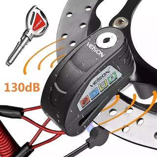 Foto 2 | Alarma Moto Bloqueo Freno Disco Candado Recargable Eo Safe Imports Esi-16821 Gris