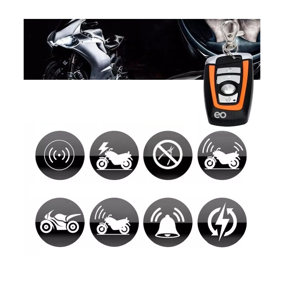 Foto 3 pulgar | Language Alarma Arranque Control Remoto Para Moto Seguridad Antirrobo Eo Safe Imports Esi-6570-1 Multicolor