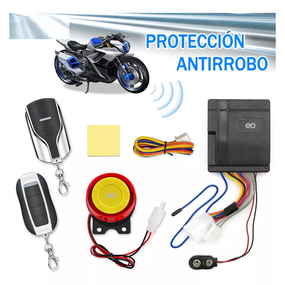 Foto 2 | Alarma Antirrobo P/moto Encendido A Distancia Control Remoto Eo Safe Imports Esi-6573-1 Multicolor