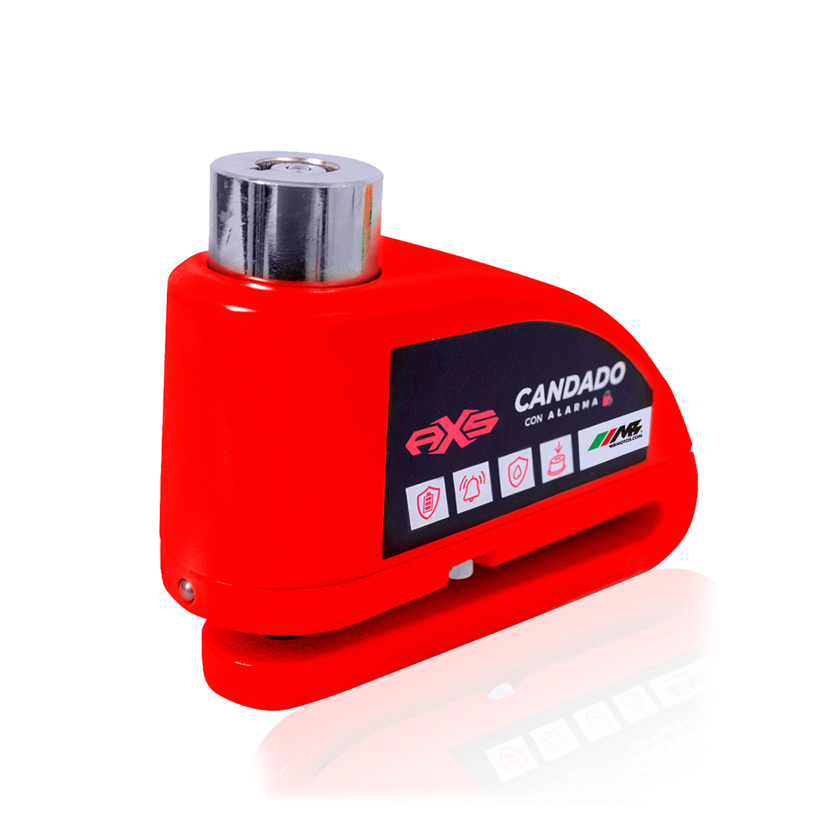 Foto 1 | Candado Con Alarma Antirrobo Axs Rojo