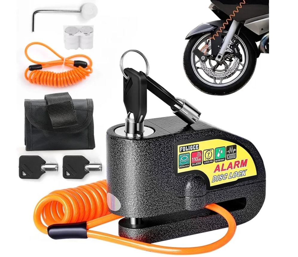 Xtellar Alarma Impermeable Moto Bicicleta Freno Disco Candado