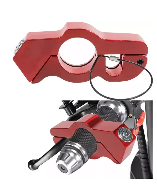 Xtellar Rojo Candado Para Motocicletas Bloqueador De Freno Y Acelerador Candado Moto Candado