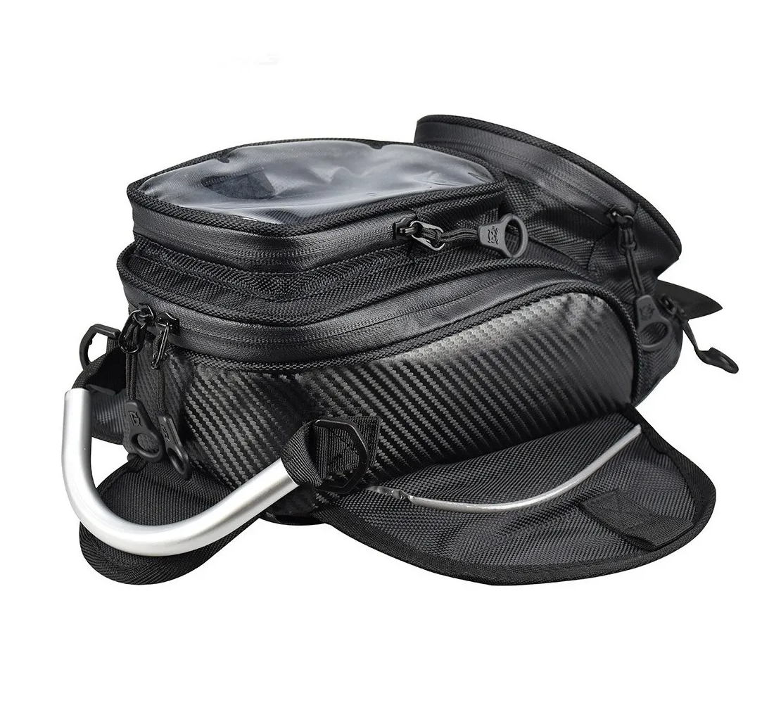 Foto 2 pulgar | Bolsa para Moto con Imanes y Correas color Negro