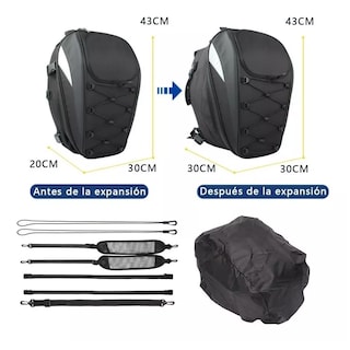 Foto 3 | Mochila Para Asiento Trasero De Motocicleta Eo Safe Imports Esi-6196 color Negro