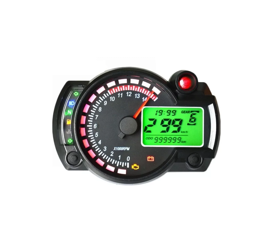 Motocicleta Digital Lcd Odómetro Velocímetro BELUG color Negro