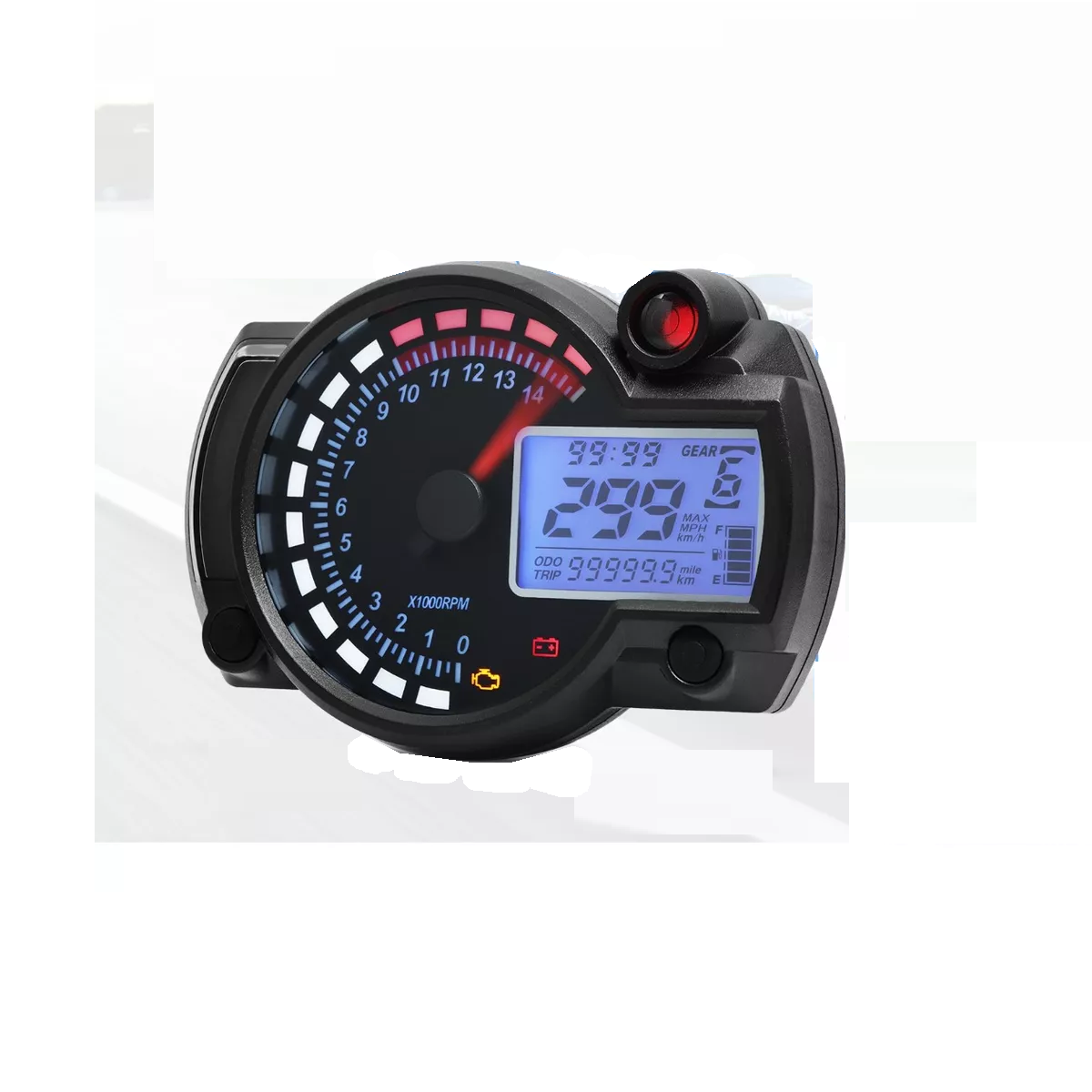 Velocímetro Odómetro LCD Digital para Motocicleta Eo Safe Imports ESI-9053 Negro