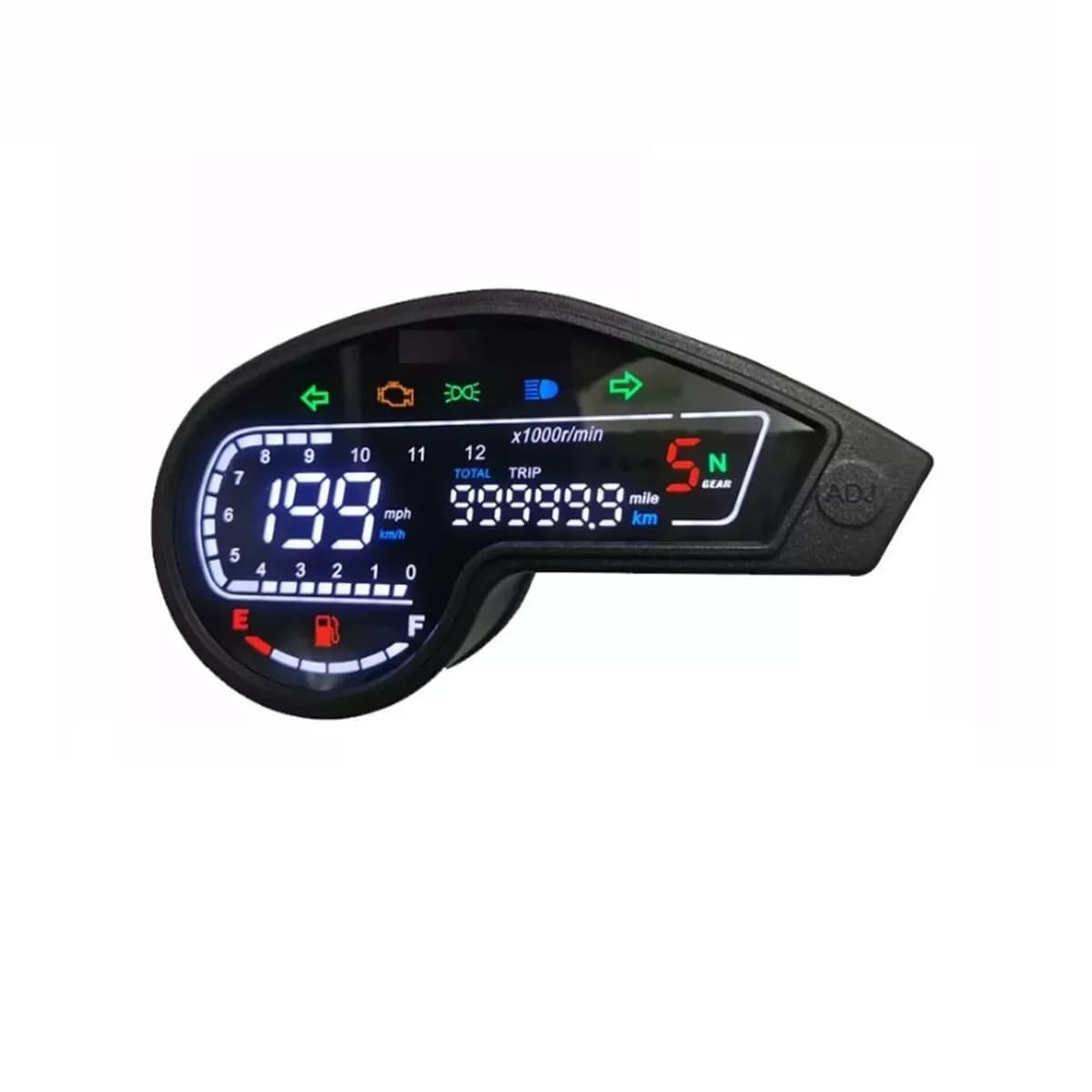 Tablero Digital Para Motocicleta  Eo Safe Imports Esi-12299 Negro $1,729