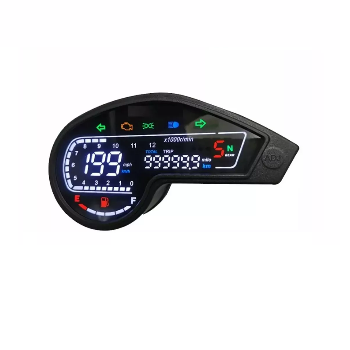 Foto 2 pulgar | Tablero Digital Para Motocicleta  Eo Safe Imports Esi-12299 Negro