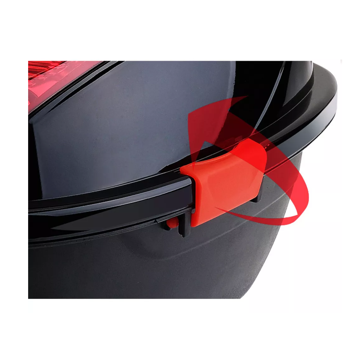 Foto 4 pulgar | Caja Porta Equipaje Moto Y Motonetas Reflejante 28 Litros Negro Líneas Roja