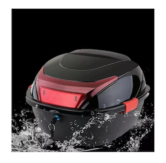 Foto 5 | Caja Porta Equipaje Moto Y Motonetas Reflejante 28 Litros Negro Líneas Roja