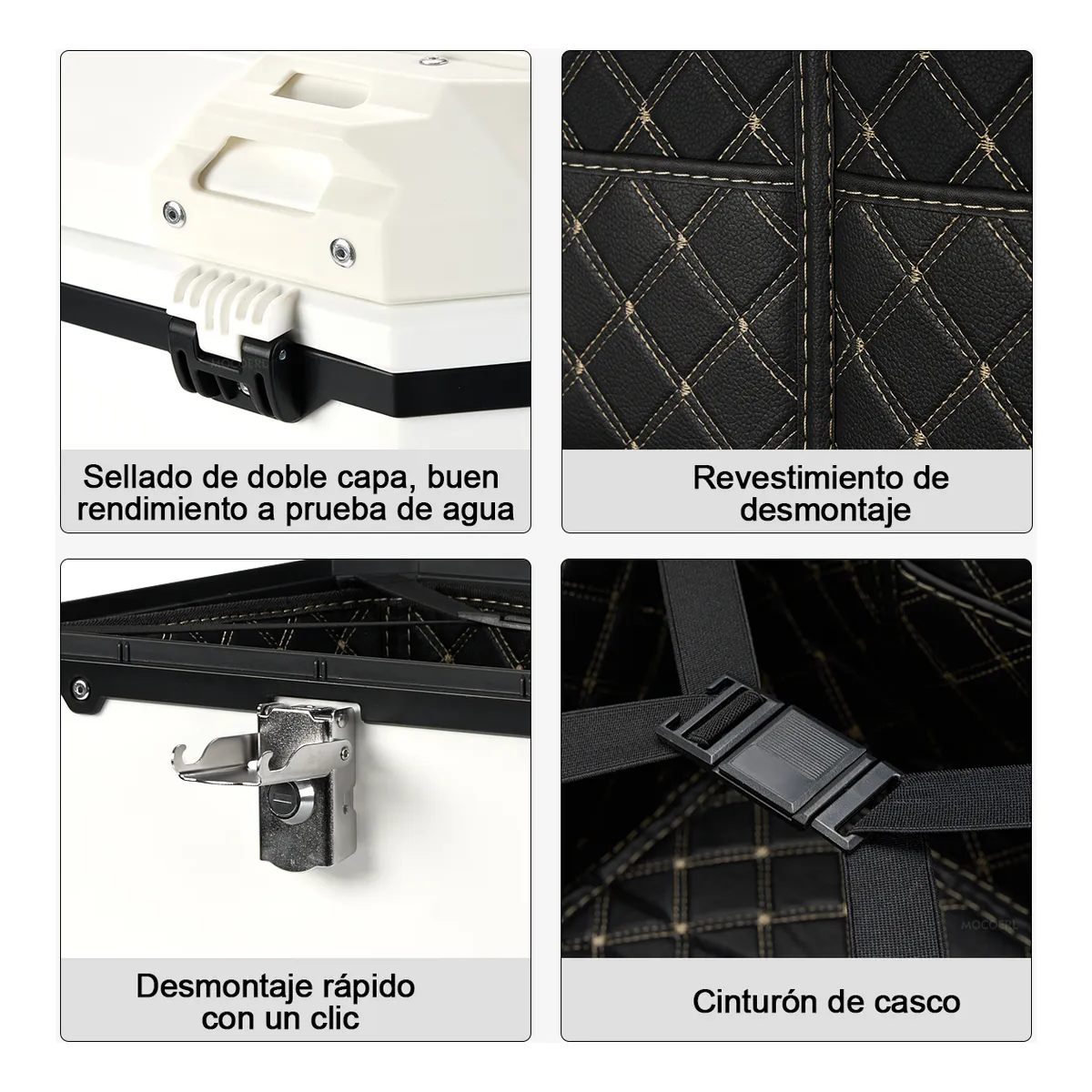 Foto 4 pulgar | Baul Trasero Caja Moto Abs O 45l Eo Safe Imports Esi-18974 Blanco