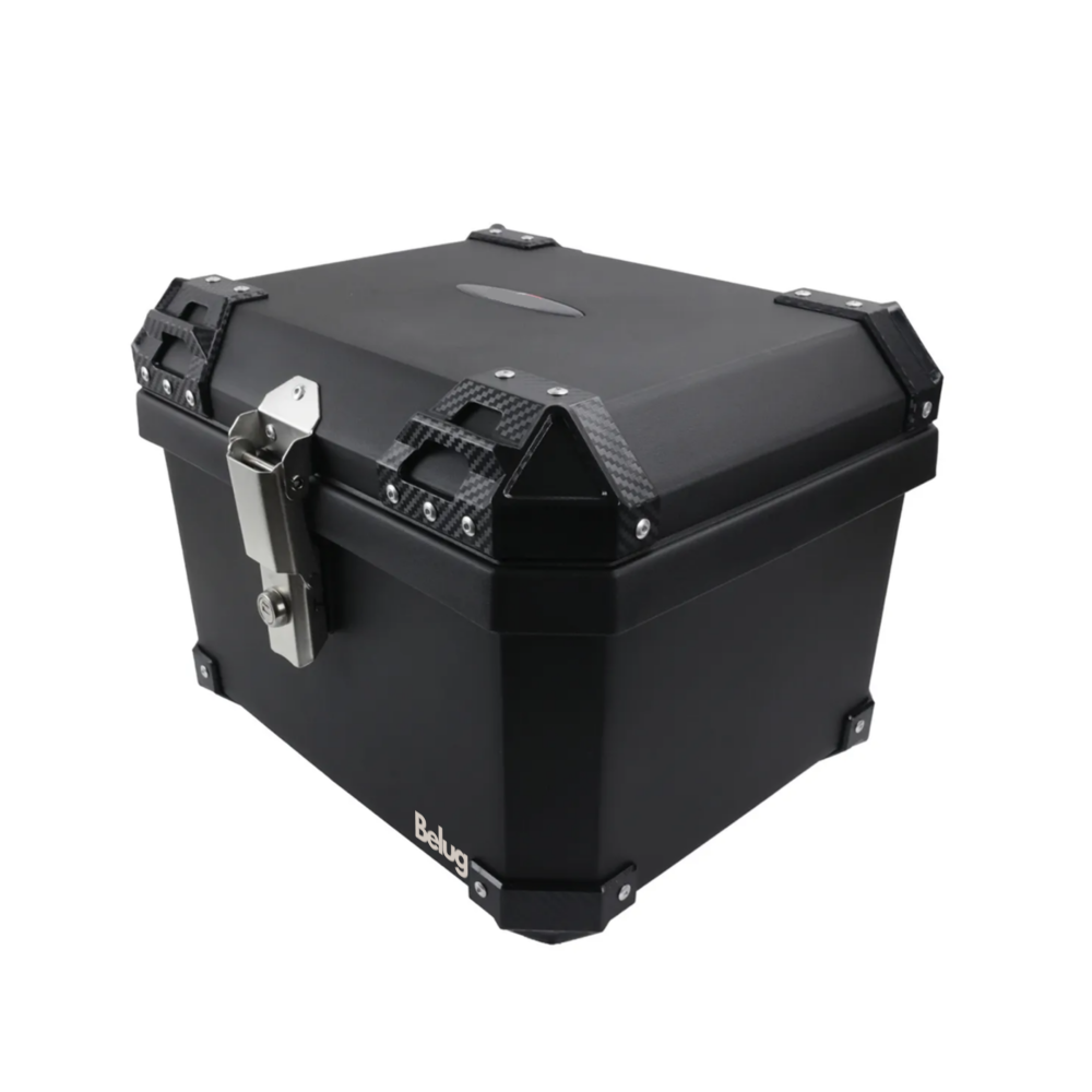 Foto 2 pulgar | Baúl Moto Caja Acabado Aluminio Funda Interior Belug  Negro