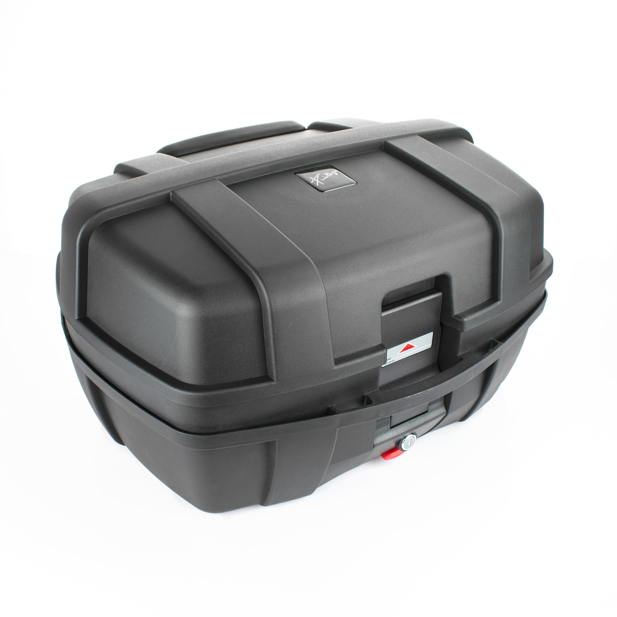 Caja Maletero para Moto Kinlley 47 L con Respaldo color Negro