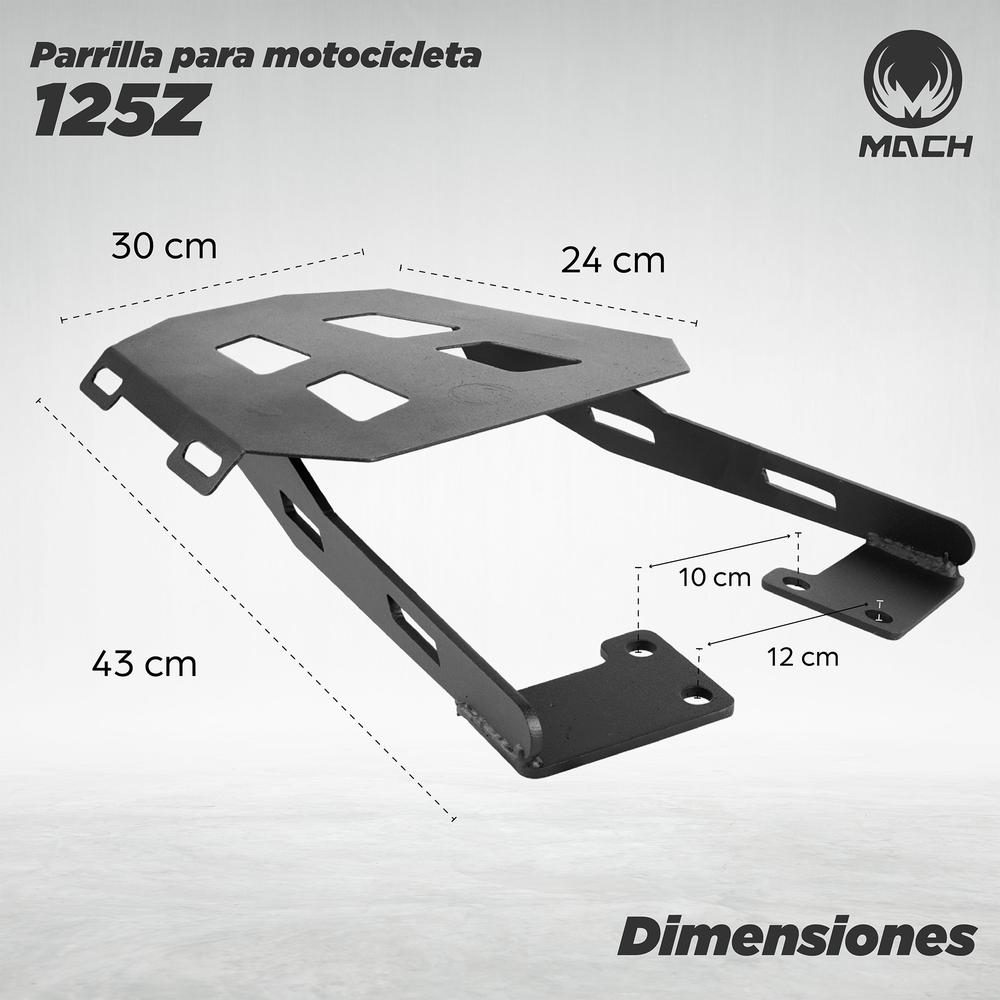 Foto 3 pulgar | Parrilla para Motocicleta Match de Placa 125z color Negro