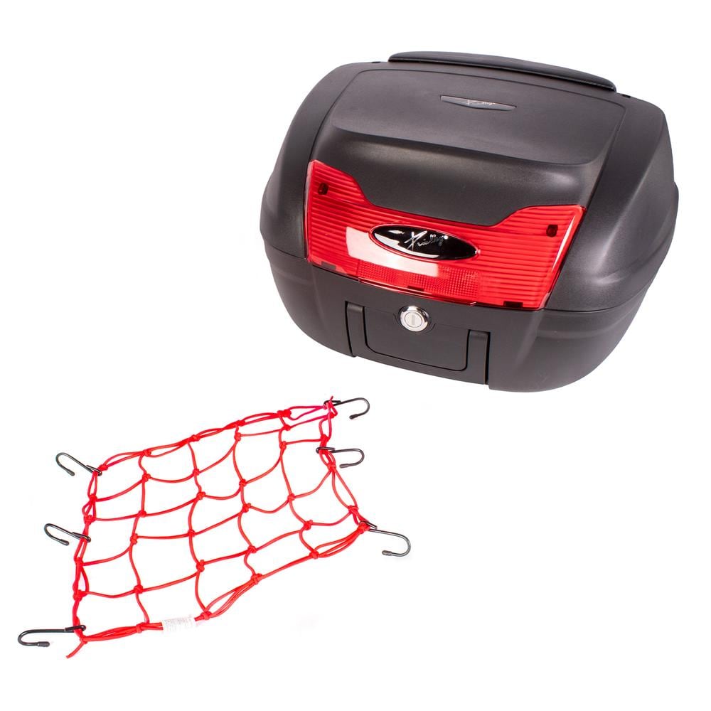 Caja Portaequipaje + Red Pulpo para Moto Kinlley YM0879 Multicolor 40L $1,289