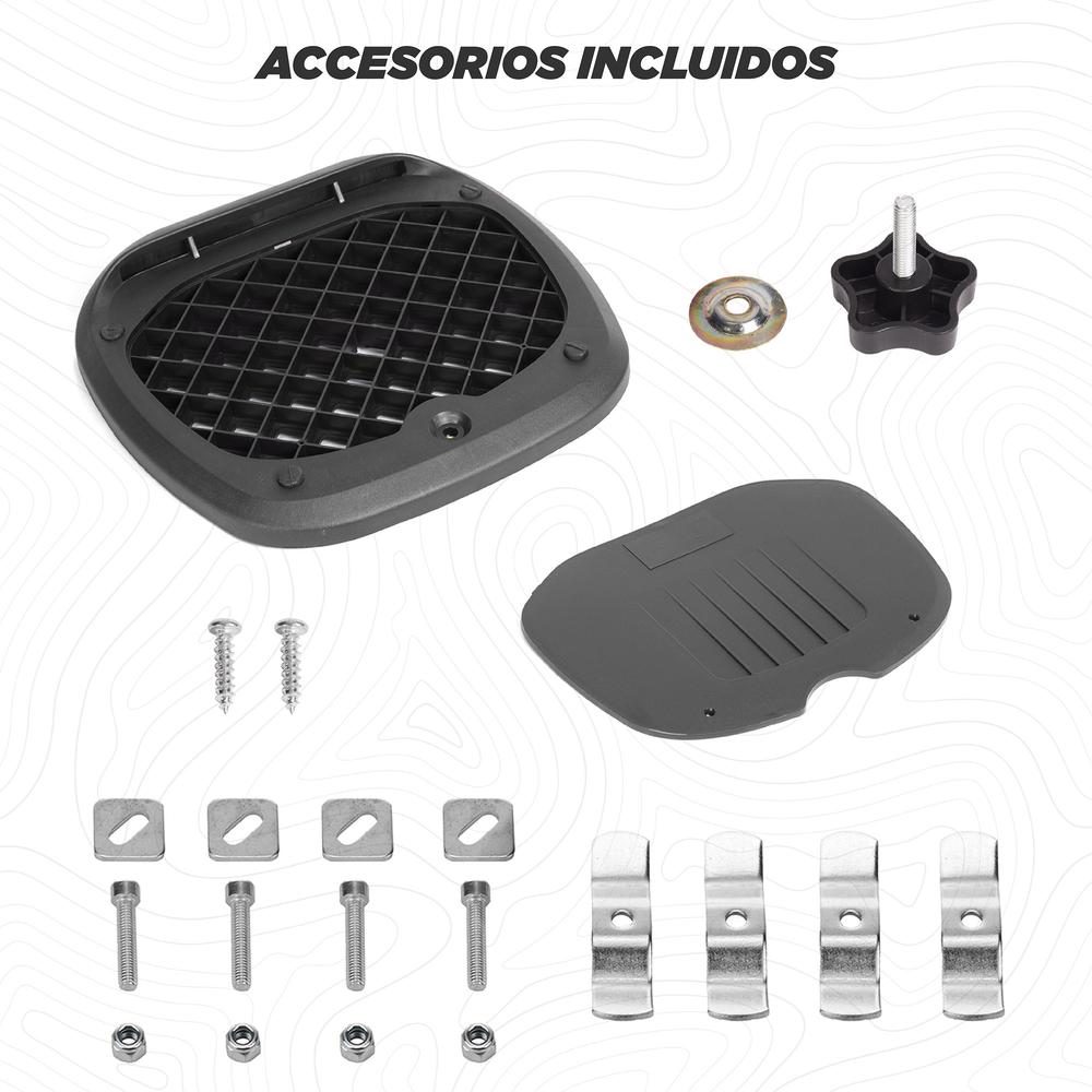 Foto 7 pulgar | Caja Portaequipaje para Moto Kinlley Universal Negra 45 L 43.5x38x34 cm