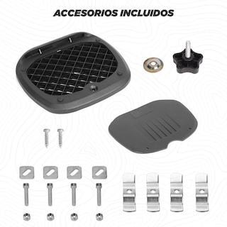 Foto 6 | Caja Portaequipaje para Moto Kinlley Universal Negra 45 L 43.5x38x34 cm