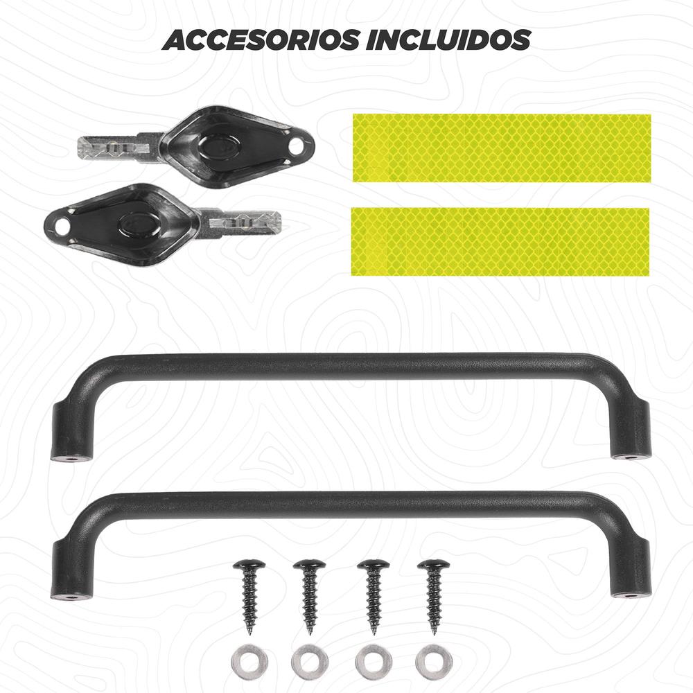 Foto 8 pulgar | Caja Portaequipaje para Moto Kinlley Universal Negra 45 L 43.5x38x34 cm