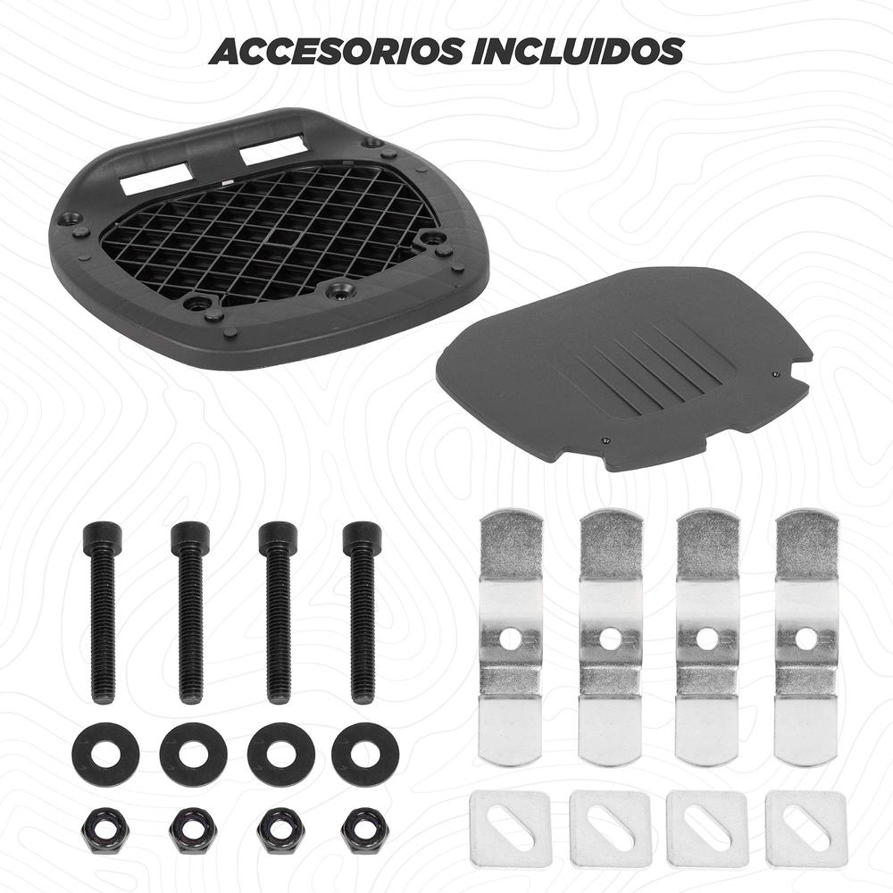 Foto 7 pulgar | Caja Portaequipajes para Motocicleta Kinlley 60l con Forro Universal Negro