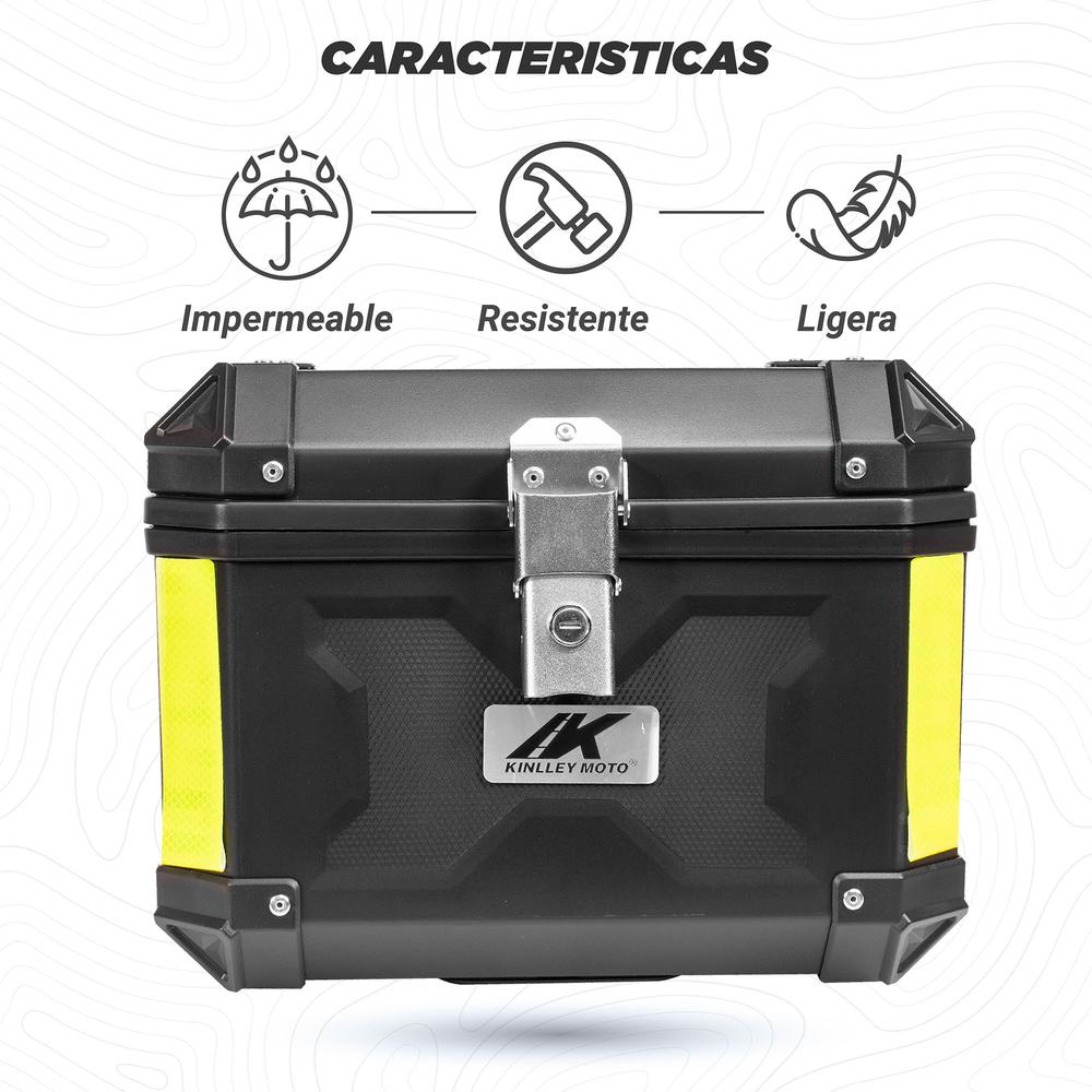 Foto 4 pulgar | Caja Maletero Cajuela Porta Equipaje Moto 37l Negro Kinlley